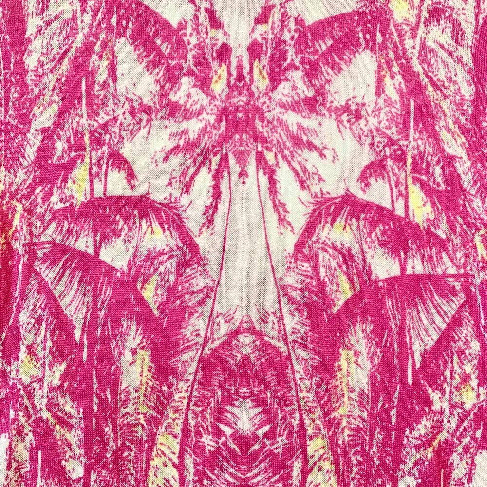 John + Jenn Long Sleeve Knit Top Palm Tree Resort Tropical Vacation Bohemian - Picture 3 of 9